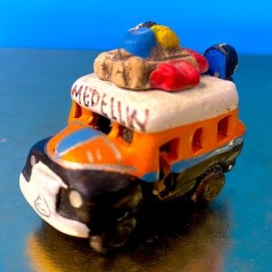 Handmade Vintage Souvenir Colorful Bus with Luggage Medellin Columbia 2”